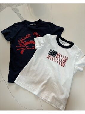 Two 4-5T Crewcut Tees 🦀 🇺🇸